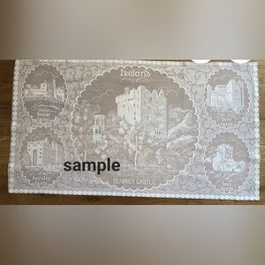 Irish lace vintage table runner irish castles